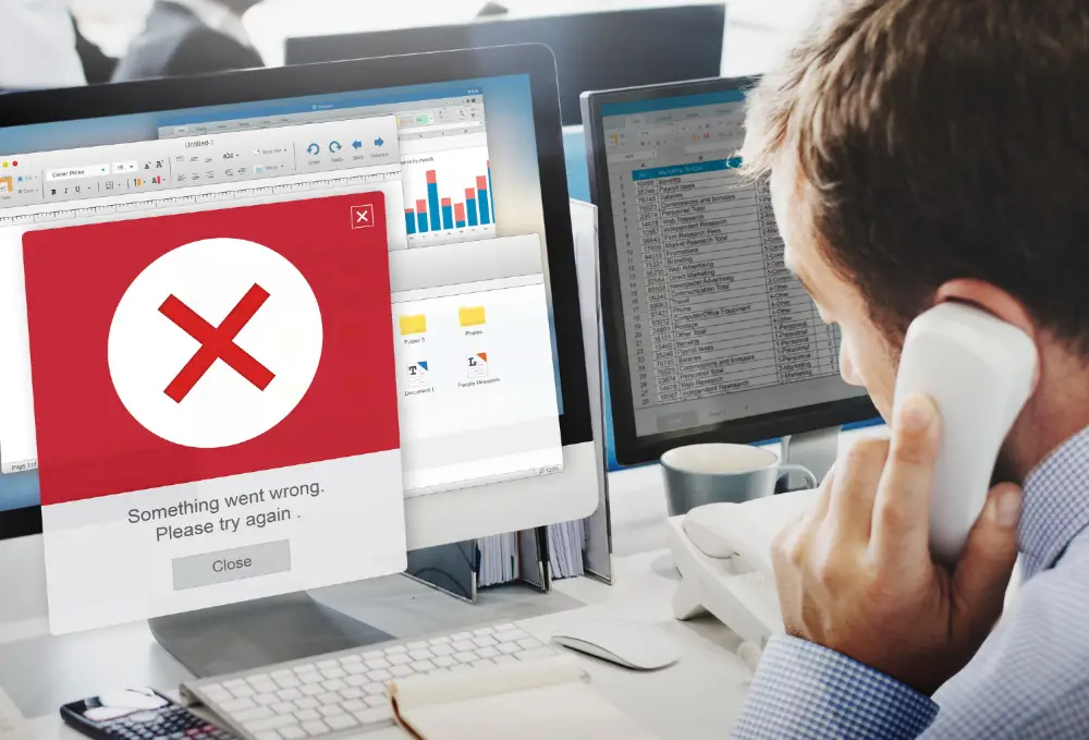 Email error message when submiting form