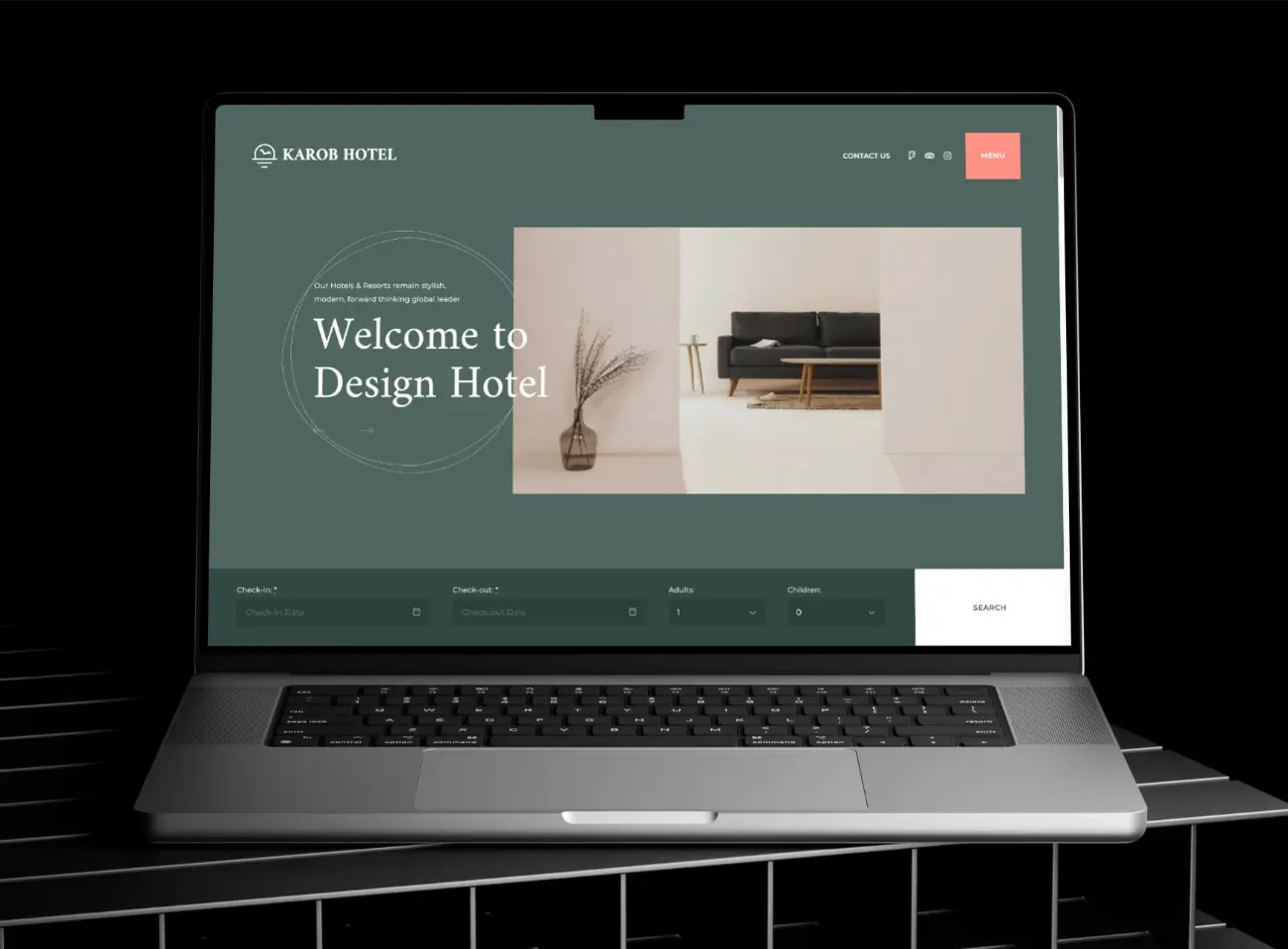 Karob hotel mockup