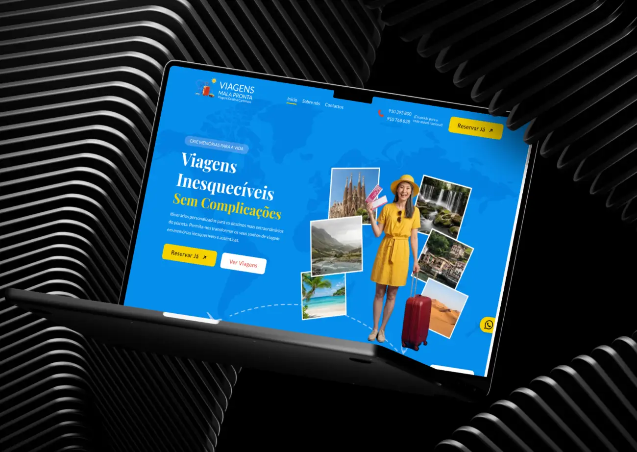 Viagens mala pronta mockup